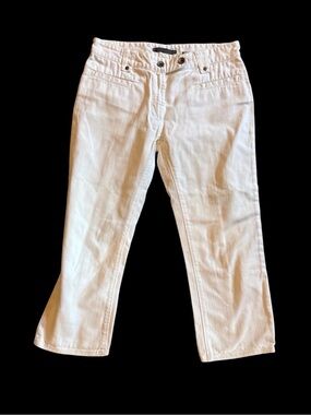 John Varvatos White Cropped Capri Jeans
